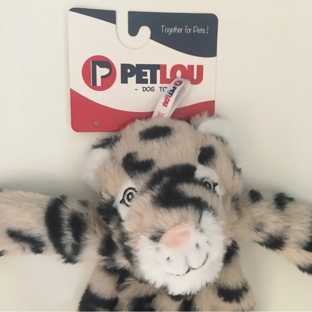 NEW 13” Dog Toy Floppy Leopard Crinkle Sounds Interactive Play | Pet Lou